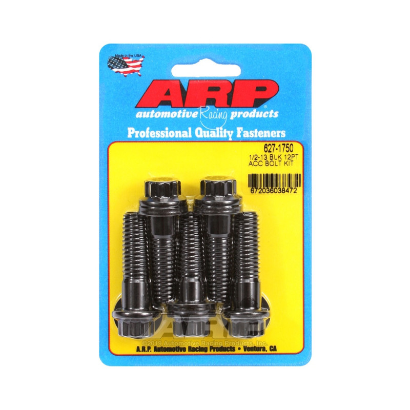 Set de șuruburi și piulițe universale ARP 1/2-13 – Black Oxyde, 12 capete x 5 - ARP-627-1750 - 627-1750 - 3666618192864